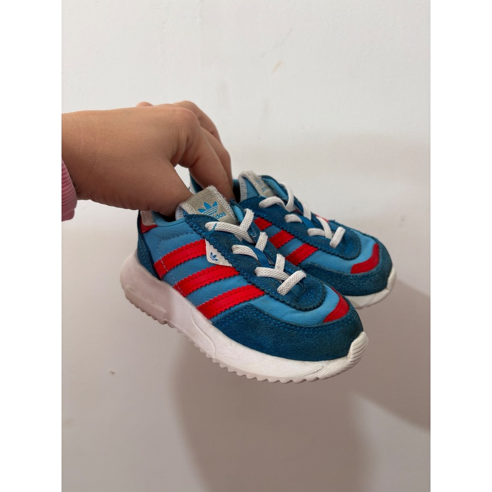 Adidas Retropy F2 Toddler Sneakers Blue Red GY3784 Size 7K
